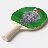 Elephant Kerstmis op groen Tafeltennisbatje (Voorkant Gekanteld)