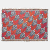 Elephant Kerstmis op rood Deken (Voorkant)