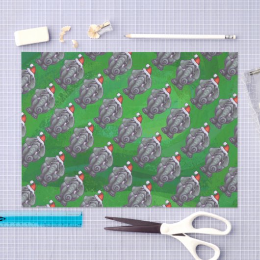 Elephant Kerstmis Tissuepapier (Craft)