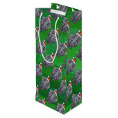 Elephant Kerstmis Wijn Cadeautas (Achterkant Gekanteld)