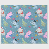 Elephant kerstpatroonverlooppapier cadeaupapier (Vlak)