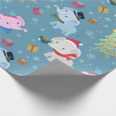 Elephant kerstpatroonverlooppapier cadeaupapier (Hoek)