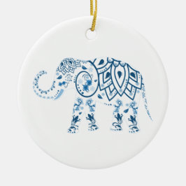 Elephant kerstversiering keramisch ornament