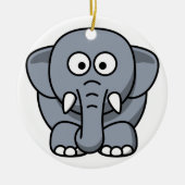 Elephant kerstversiering keramisch ornament (Voorkant)
