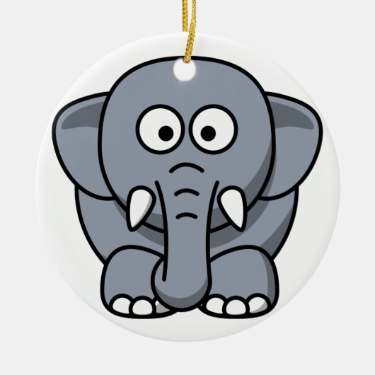 Elephant kerstversiering keramisch ornament (Voorkant)