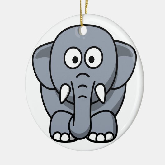Elephant kerstversiering keramisch ornament (Links)
