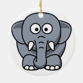 Elephant kerstversiering keramisch ornament (Achterkant)