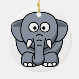 Elephant kerstversiering keramisch ornament