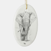 Elephant kerstversiering keramisch ornament (Rechts)