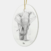 Elephant kerstversiering keramisch ornament (Links)