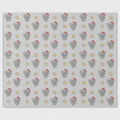 Elephant KerstWinter Animals Elephants Wrappi Cadeaupapier (Vlak)
