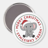 Elephant Kerstwinter Winter Animals Elephans M Magneet (Voorkant / Achterkant)