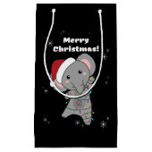 Elephant Kerstwinter Winter Animals Elephants Klein Cadeauzakje (Voorkant)