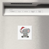Elephant Kerstwinter Winter Animals Elephants Magneet (Insitu (Vaatwasser))