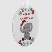 Elephant Kerstwinter Winter Animals Elephants Ornament (voorkant)