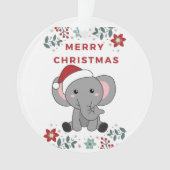 Elephant Kerstwinter Winter Animals Elephants Ornament (voorkant)