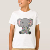 Elephant Kerstwinter Winter Animals Elephants T-shirt (Voorkant)