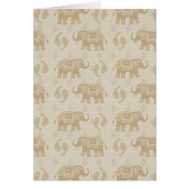Elephant Khaki Caravan Pattern (Voorkant)
