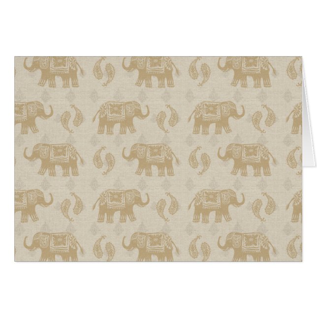 Elephant Khaki Caravan Pattern (Voorkant Horizontaal)