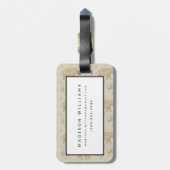 Elephant Khaki Caravan Pattern Bagagelabel (Achterkant verticaal)