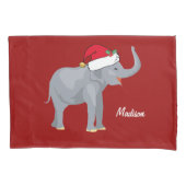Elephant Kinder Custom Red voor kerstmis Kussensloop (Voorkant)