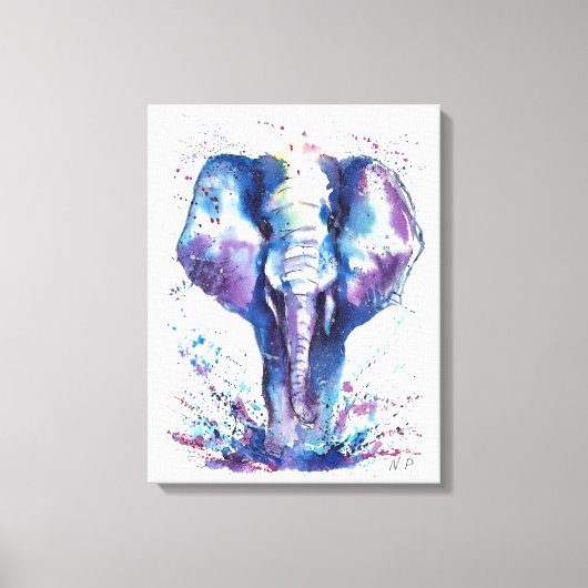 Elephant Kinder kunst Canvas Afdruk (Voorkant)