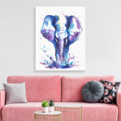 Elephant Kinder kunst Canvas Afdruk (Insitu (Woonkamer))