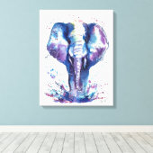 Elephant Kinder kunst Canvas Afdruk (Insitu (Houten vloer))