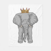 Elephant King Crown Fleece Deken (Voorkant)