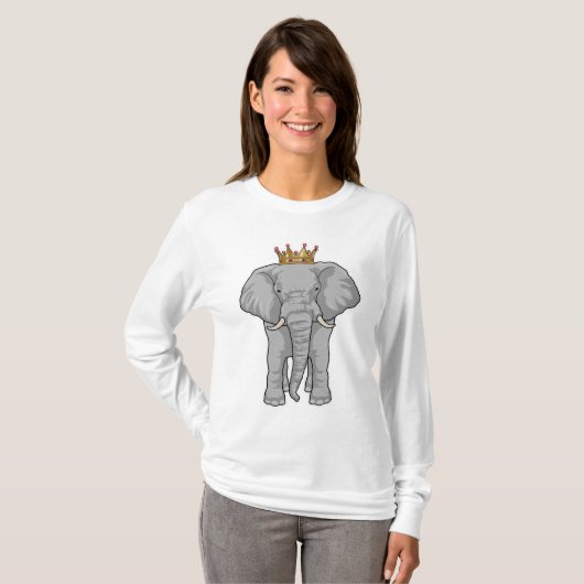 Elephant King Crown T-shirt (Voorkant volledig)