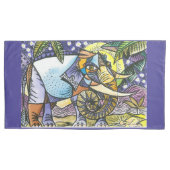 Elephant king Design Kinggrootte pilootkast Kussensloop (Voorkant-Links)