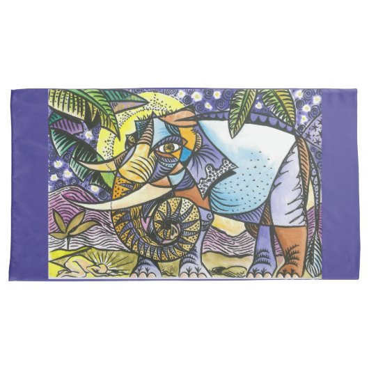 Elephant king Design Kinggrootte pilootkast Kussensloop (Voorkant-Rechts)