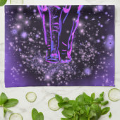 Elephant Kitchen Towel Paars Pink Sterrennacht Theedoek (Gevouwen)