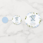 Elephant, kleine olifant, blauw, Baby shower Confetti (Voorkanten)