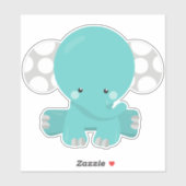 Elephant, kleine olifant, blauwe olifant sticker (Vel)