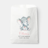Elephant, kleine olifant, eerste verjaardag bedankzakje (Voorkant)