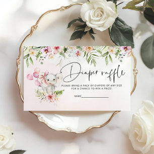 Elephant, kleine pinda diaper-kaartje informatiekaartje