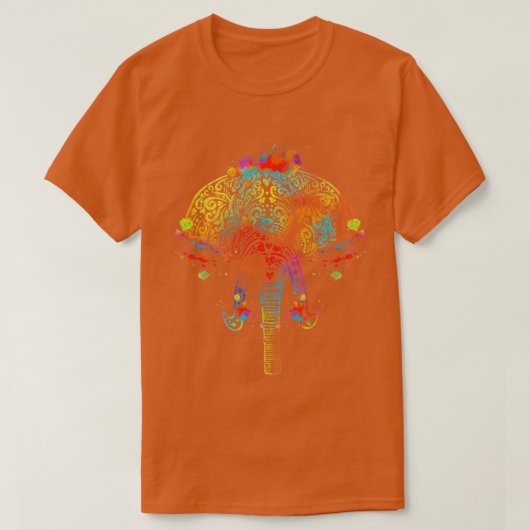 Elephant kleurful Yoga T-shirt (Design voorkant)