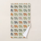 Elephant kleurrijk dierenpatroon hedendaags bad handdoek (Handdoek)