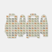 Elephant kleurrijk dierenpatroon hedendaags bedankdoosjes (Uitgevouwen)