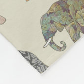 Elephant kleurrijk dierenpatroon hedendaags fleece deken (Hoek)