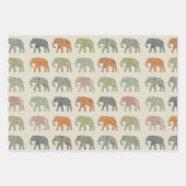 Elephant kleurrijk dierenpatroon hedendaags inpakpapier vel (Voorkant)