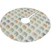 Elephant kleurrijk dierenpatroon hedendaags kerstboom rok (Gekanteld)