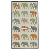 Elephant kleurrijk dierenpatroon hedendaags klein cadeauzakje (Achterkant)