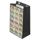 Elephant kleurrijk dierenpatroon hedendaags klein cadeauzakje (Voorkant Gekanteld)