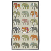 Elephant kleurrijk dierenpatroon hedendaags klein cadeauzakje (Voorkant)
