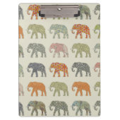 Elephant kleurrijk dierenpatroon hedendaags klembord (Voorkant)