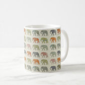 Elephant kleurrijk dierenpatroon hedendaags koffiemok (Voorkant rechts)