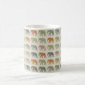 Elephant kleurrijk dierenpatroon hedendaags koffiemok (Center)
