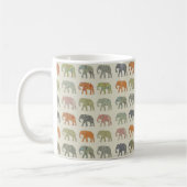 Elephant kleurrijk dierenpatroon hedendaags koffiemok (Links)